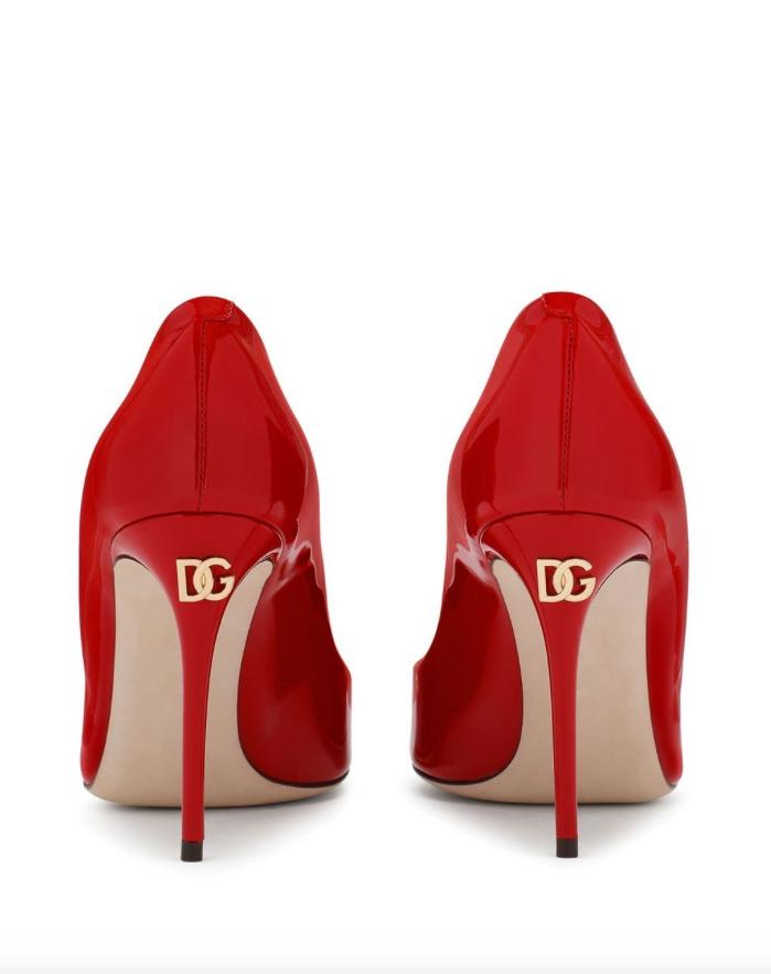 Dolce & Gabbana Patent Leather 105mm Pumps in Red | Lyst