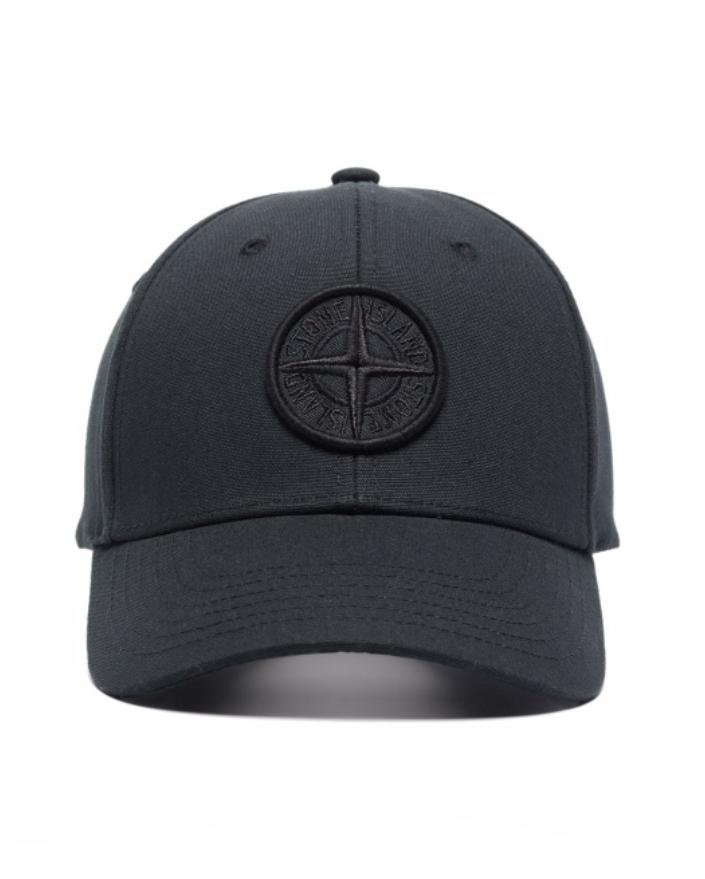 Stone Island Compass Badge Cotton Cap in Black for Men | Lyst