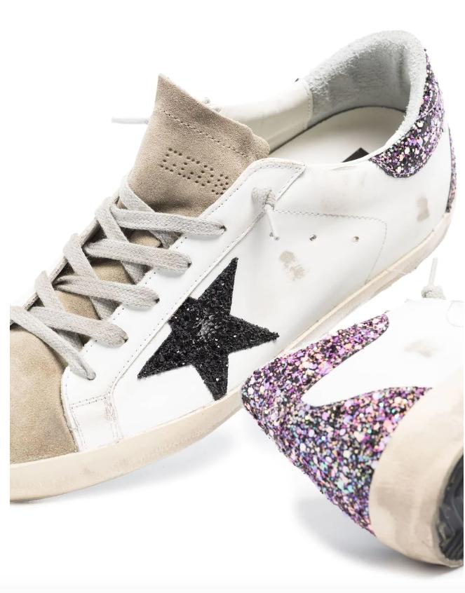 Golden Goose Super Star Panelled Low-top Trainers in White | Lyst