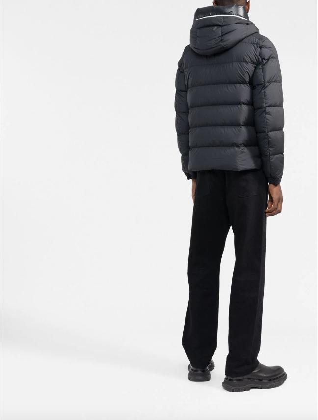 Moncler Cardere Hooded Feather Down Jacket in Black for Men | Lyst