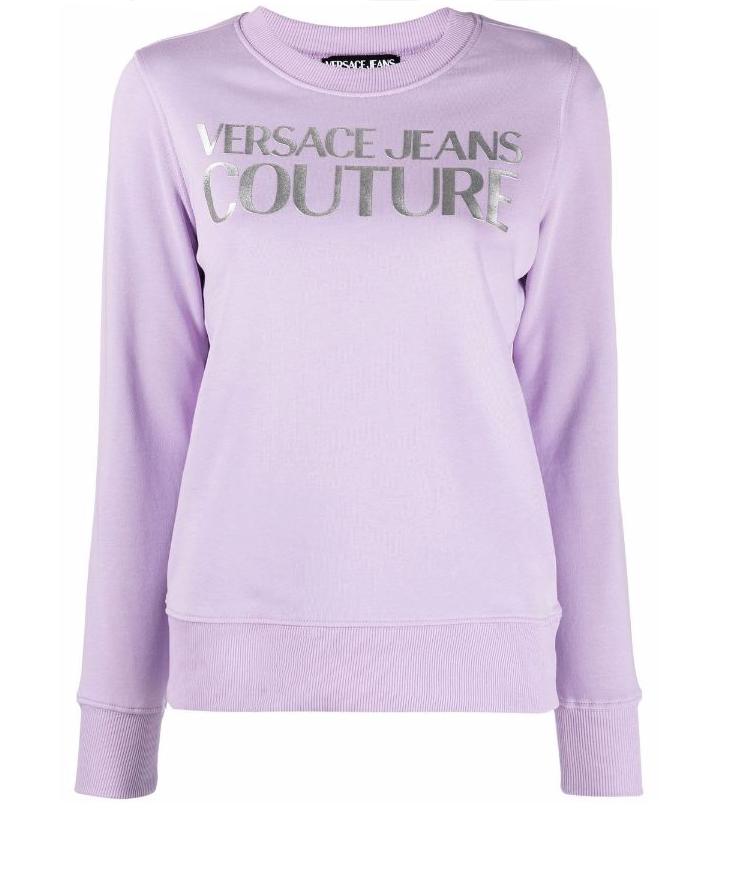 Versace Jeans Couture Logo Jumper in Purple | Lyst