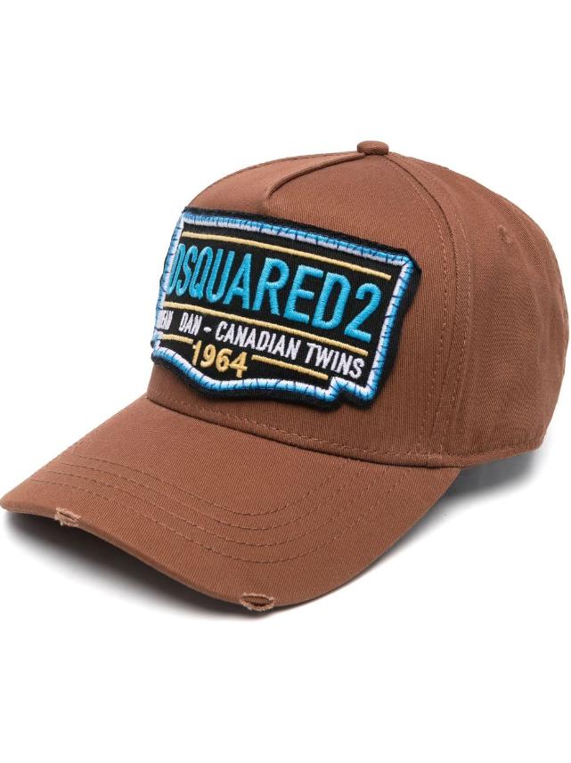 DSquared² Cotton Logo-patch Cap in Brown for Men | Lyst