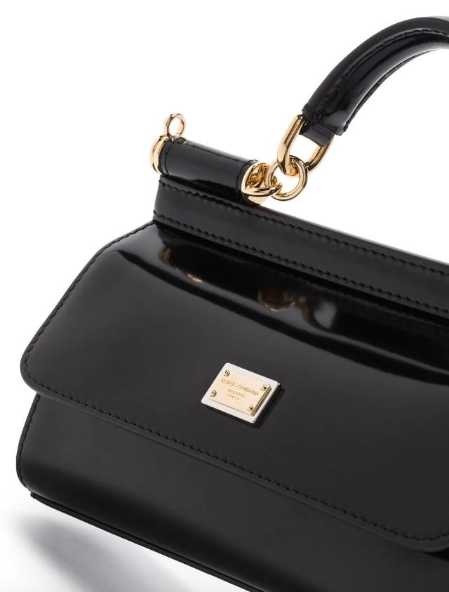 Sicily leather mini bag Dolce & Gabbana Black in Leather - 17223471