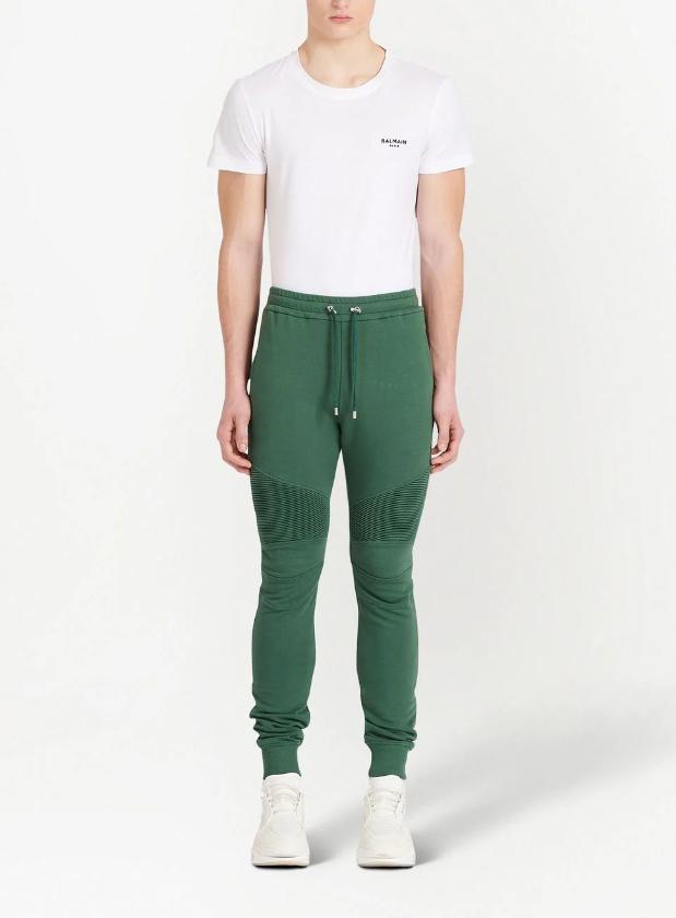 komme Accepteret Atticus Balmain Drawstring Cotton Track Pants in Green for Men | Lyst