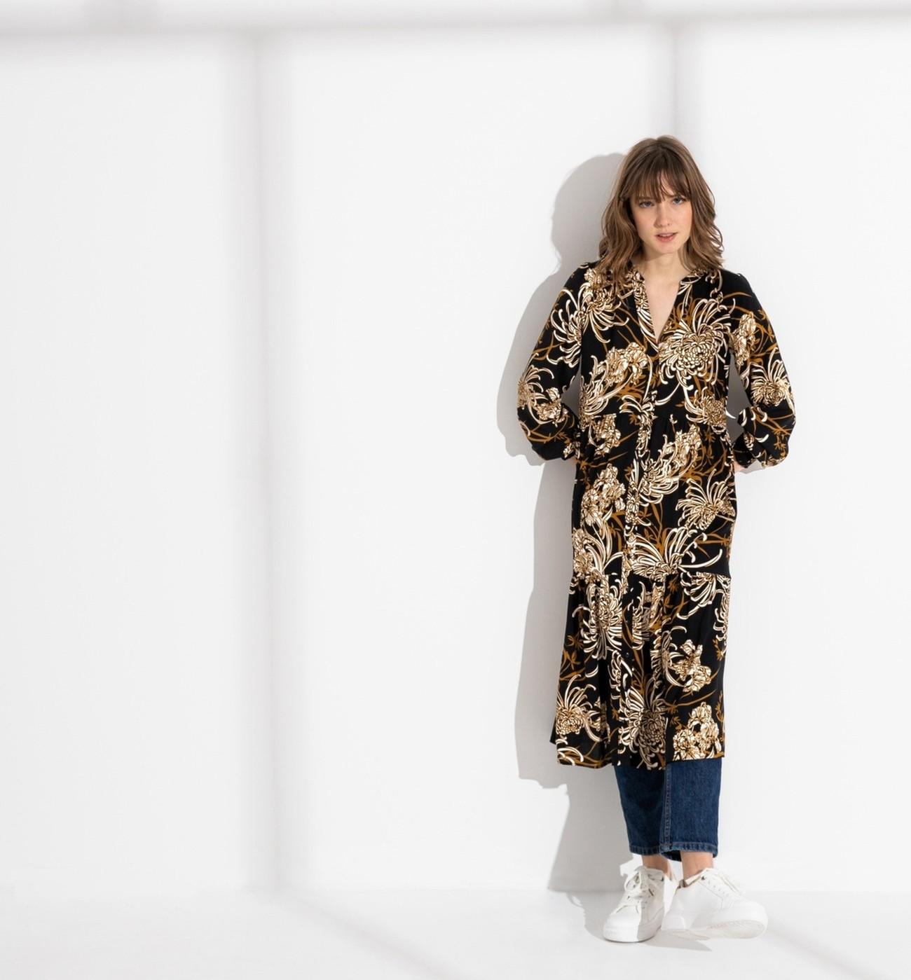 Longue robe-chemise en Synthétique Promod - Lyst