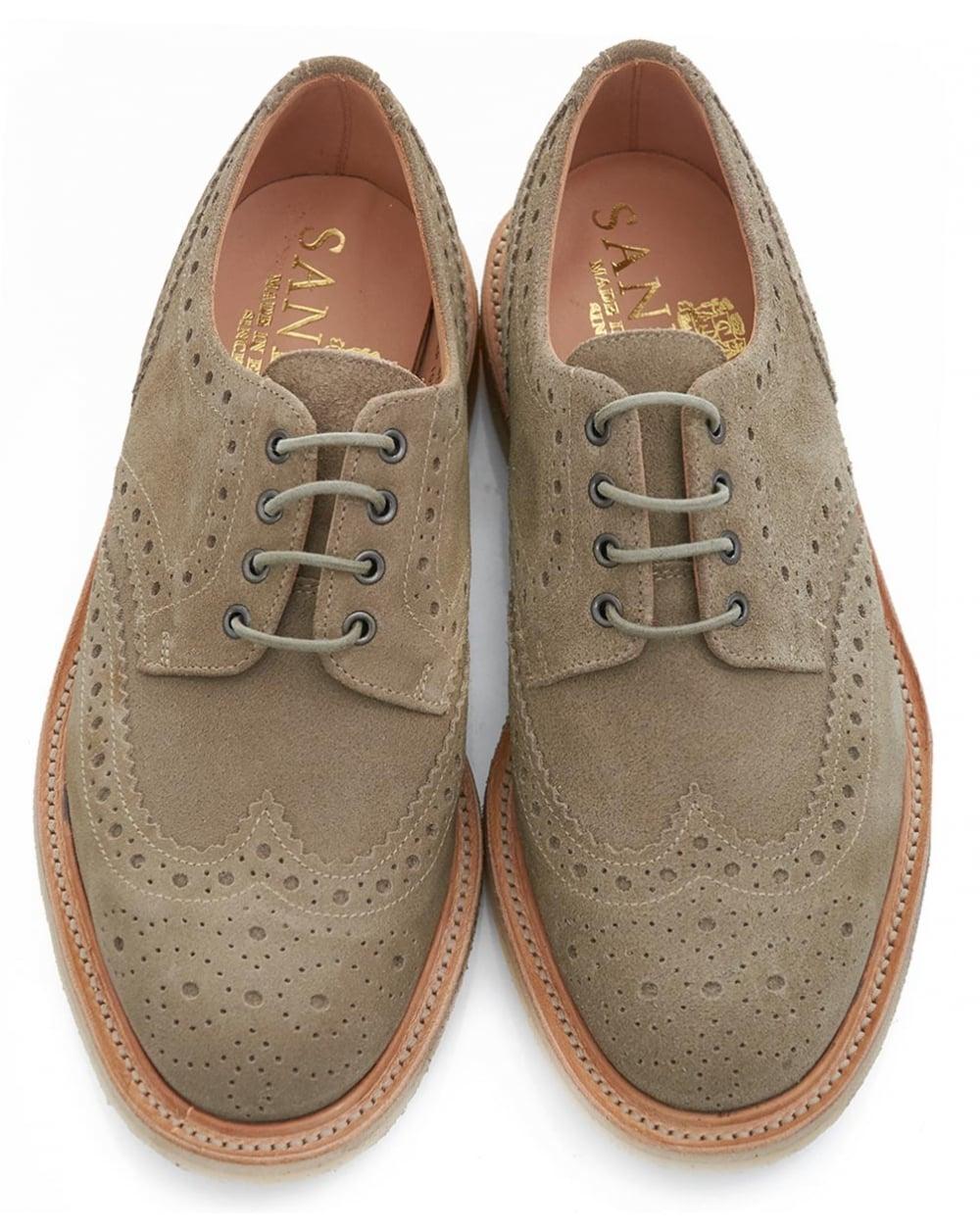 Sanders Olly Suede Brogue Shoes for Men - Lyst