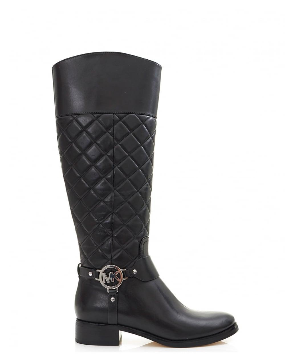 Michael Kors Fulton Quilted Leather Harness Boots in Black Lyst
