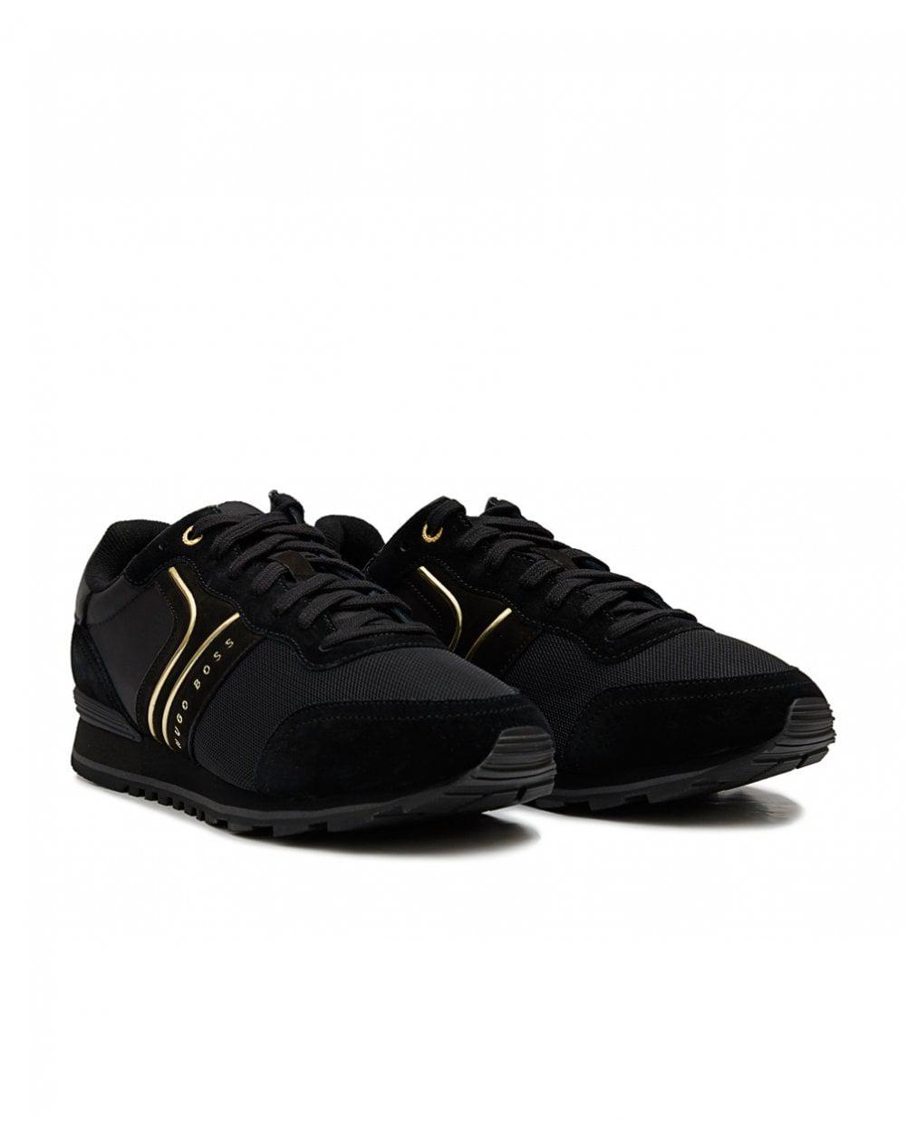 black and gold hugo boss trainers