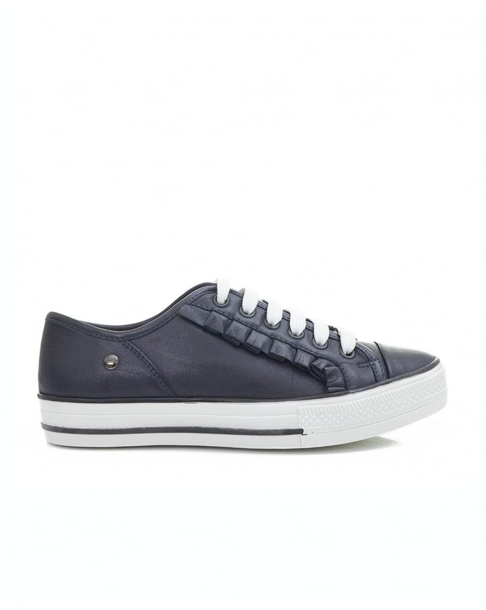 moda in pelle navy trainers