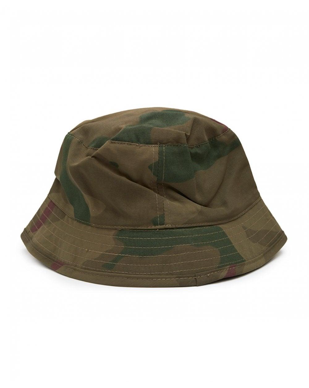 fred perry camo bucket hat