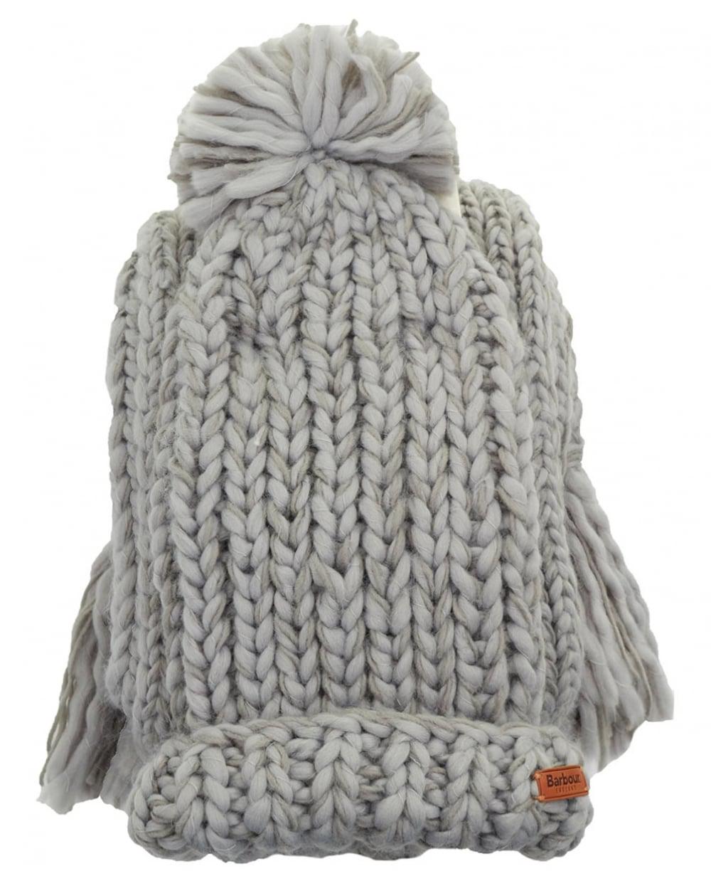 barbour chunky knit hat and scarf set