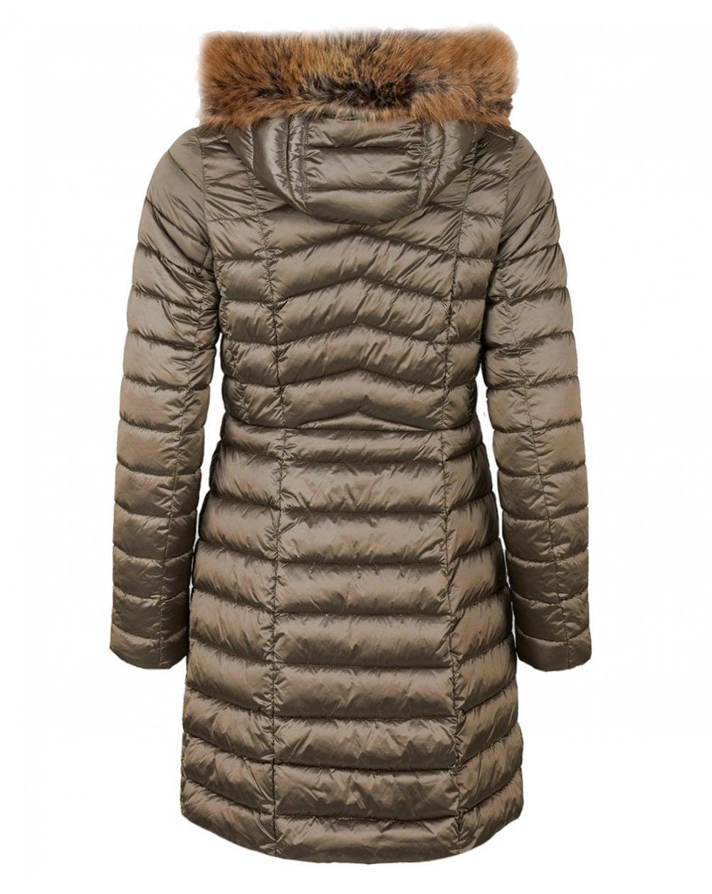 barbour berneray long quilted coat with hood