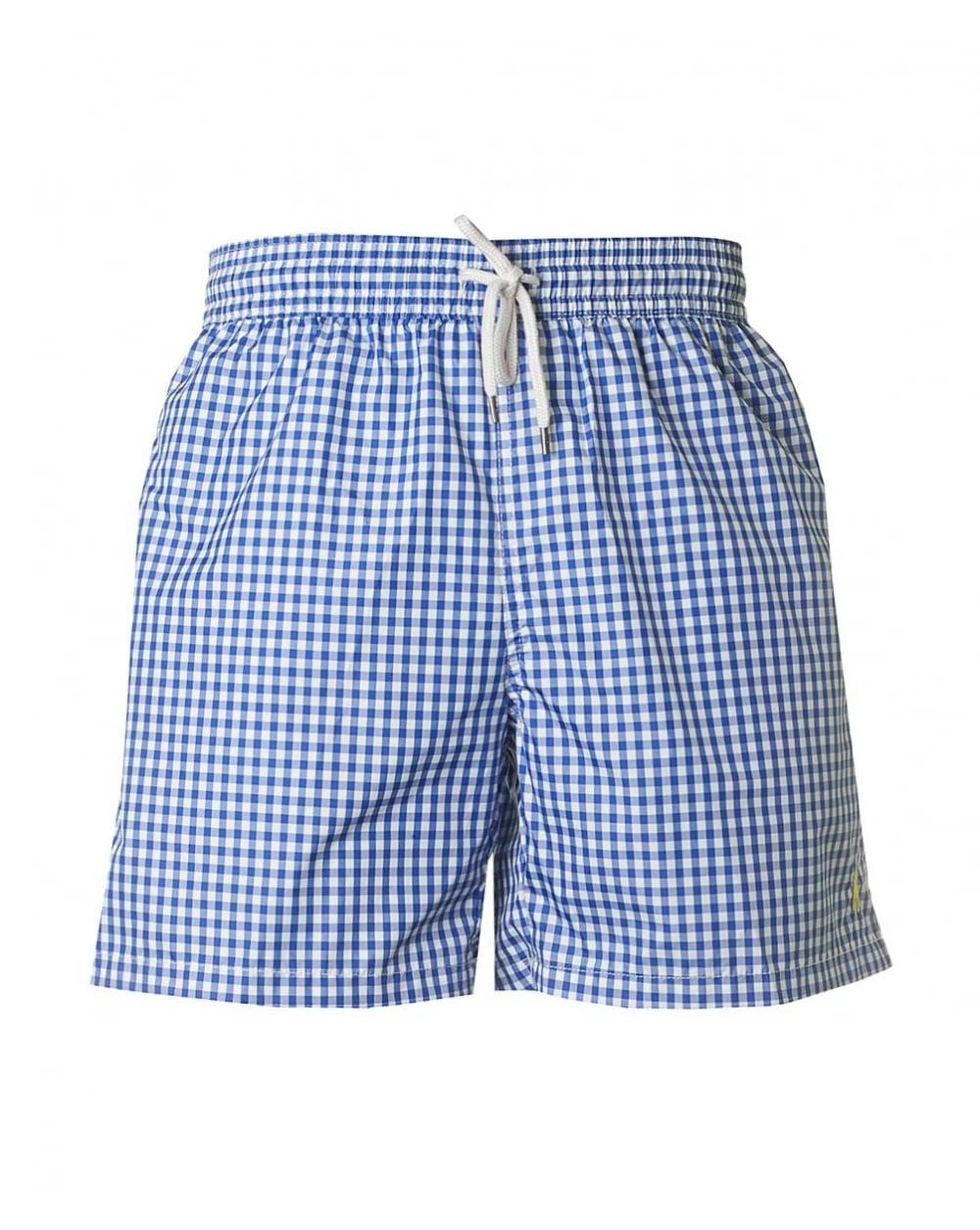 ralph lauren gingham swim shorts