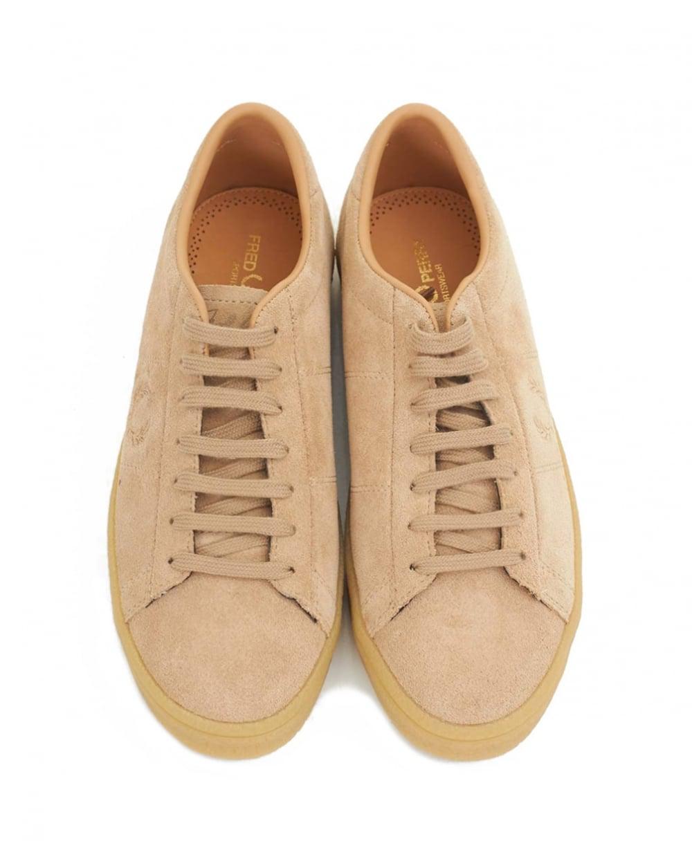 Lyst - Fred Perry Spencer Suede Crepe Shoes in Natural
