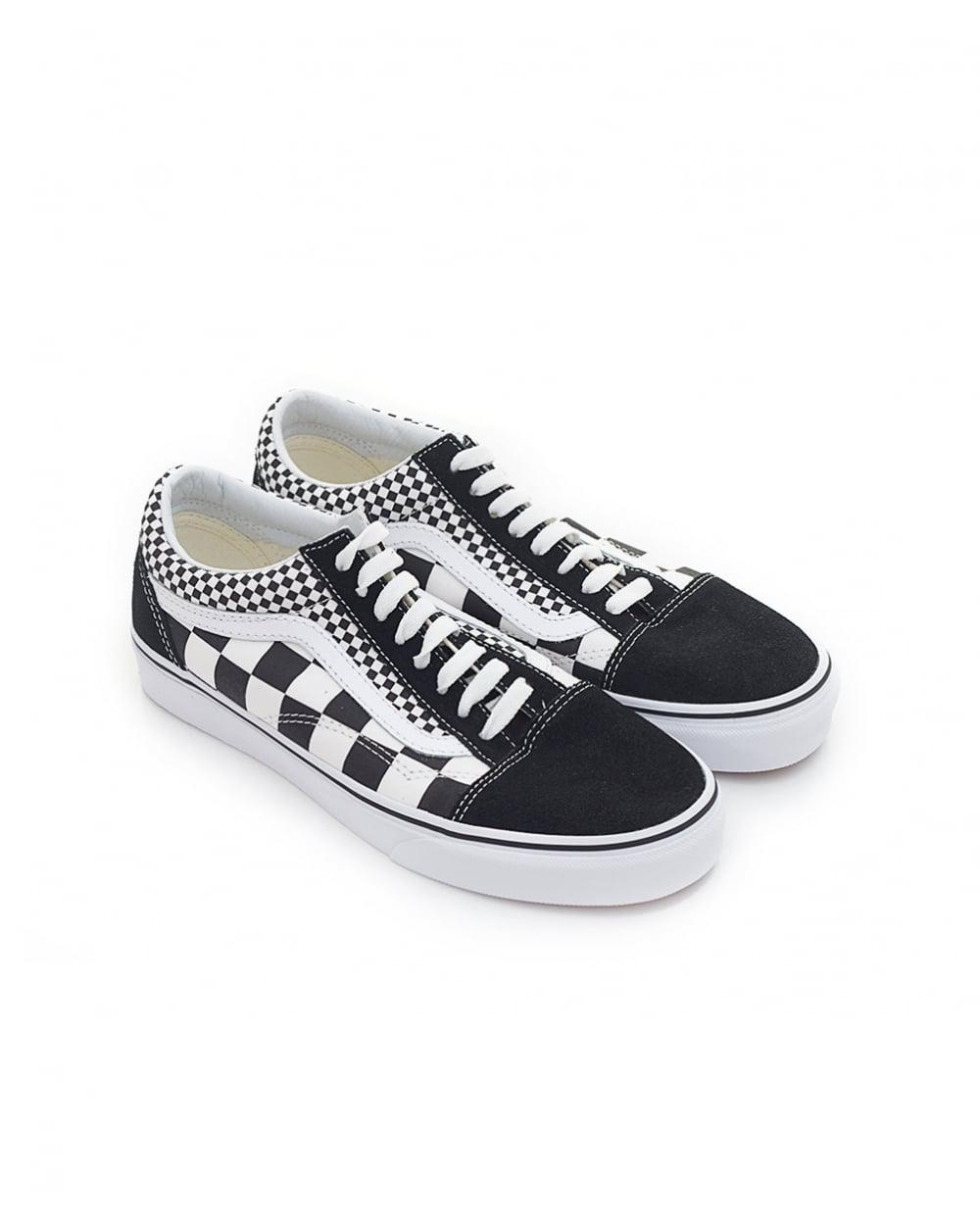 old skool mixed check vans