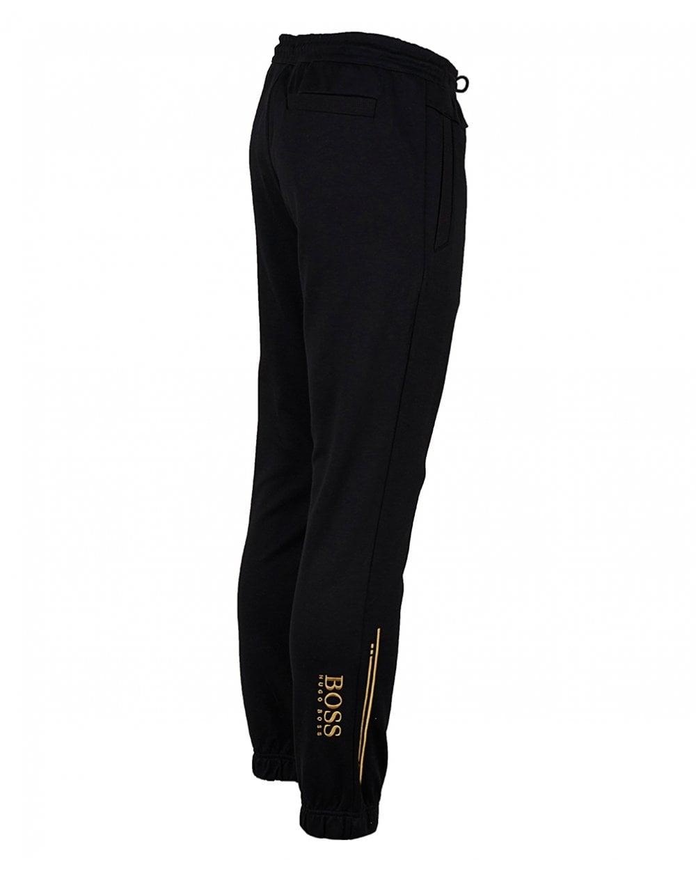 boss black and gold joggers