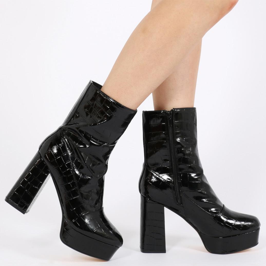 platform croc boots