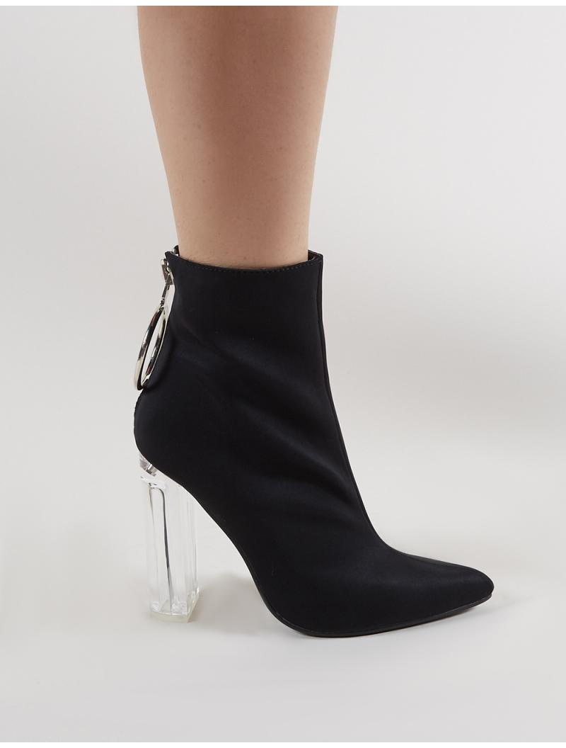 perspex block heel boots