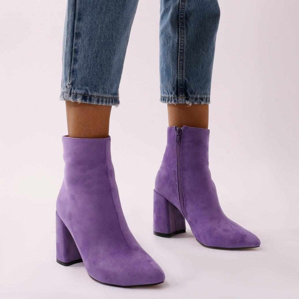 lilac ankle boots