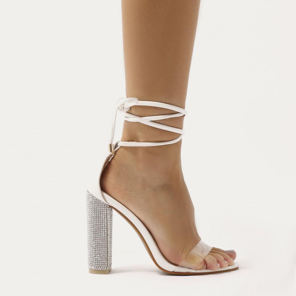 white perspex heels