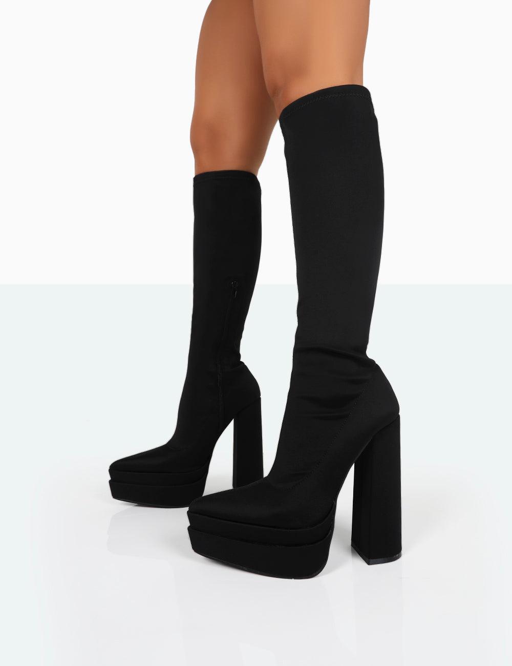 Platform high heel boots on sale