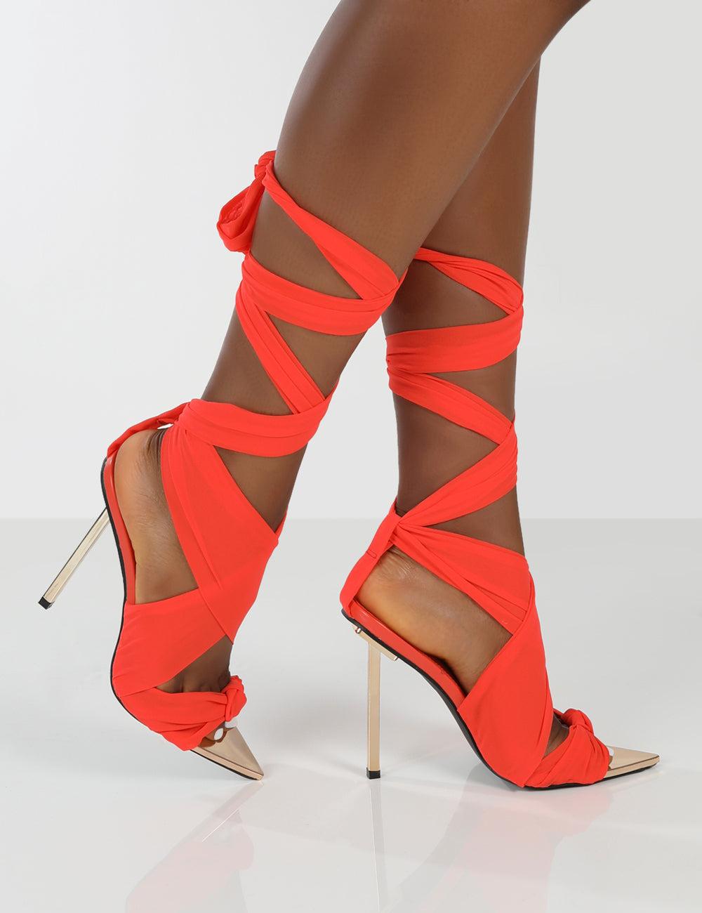 Public Desire Synthetic Huni Red Ribbon 