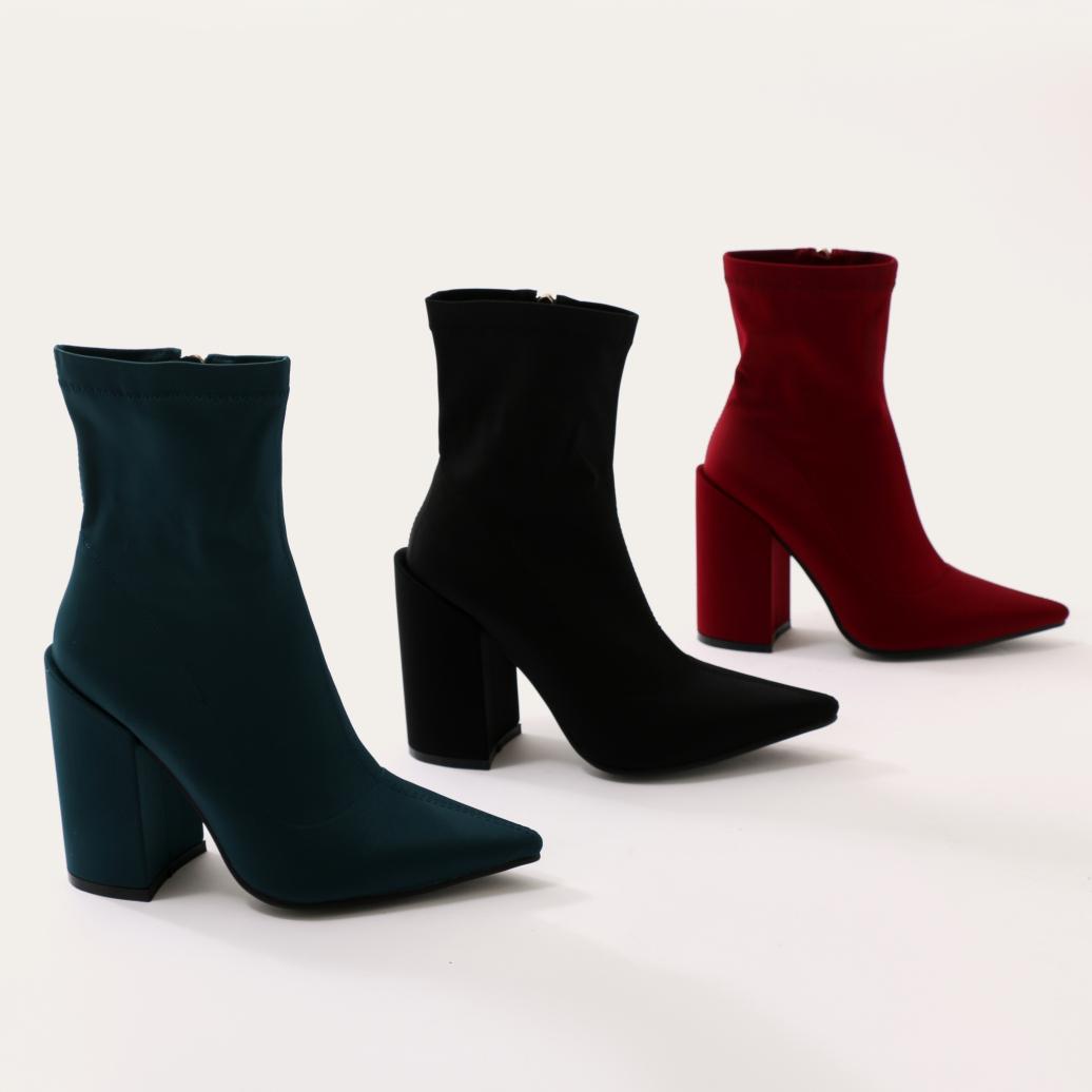 public desire salt black block heel sock boots