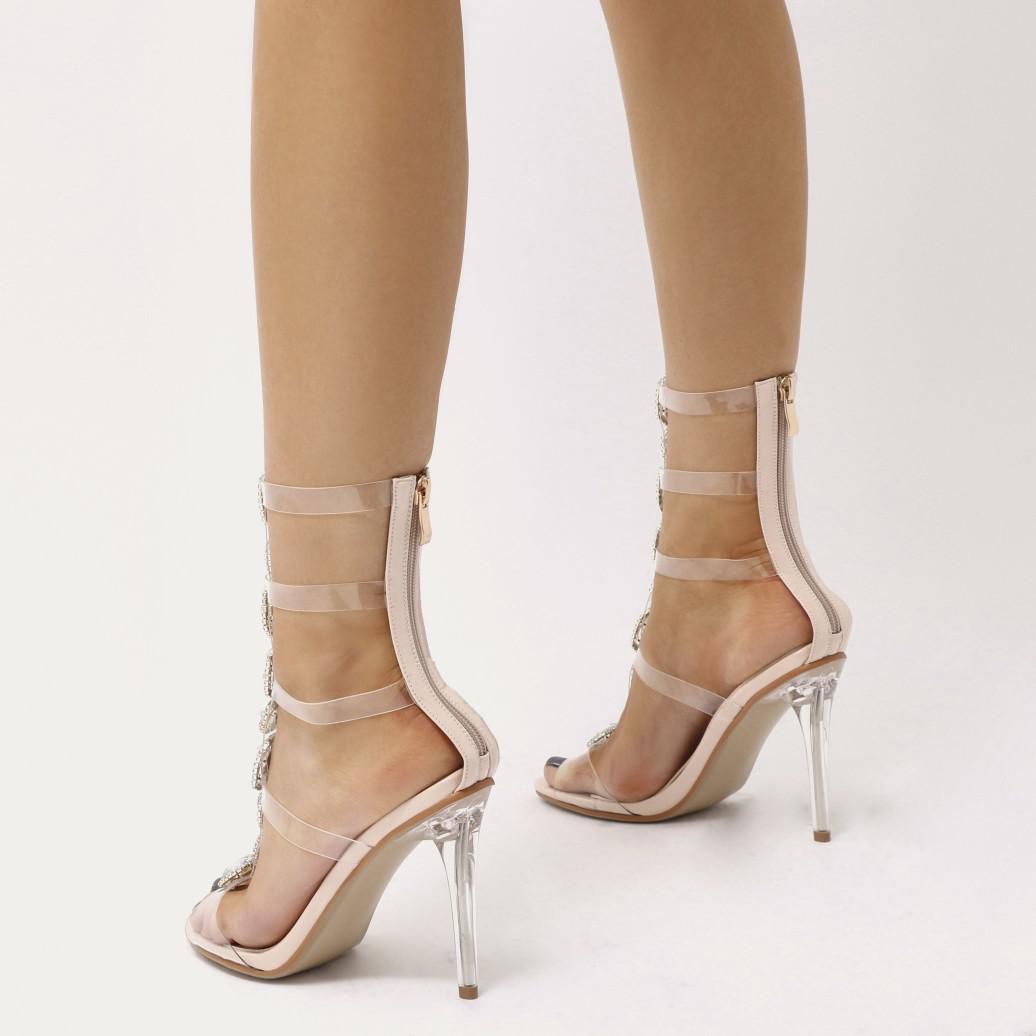 perspex jewel heels
