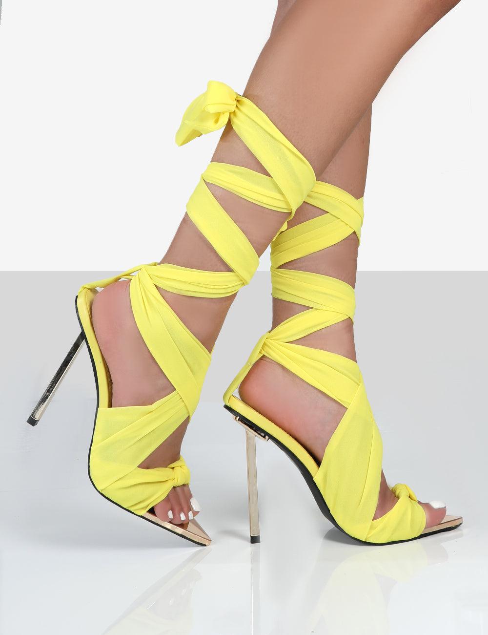 Gold Stiletto Heels 