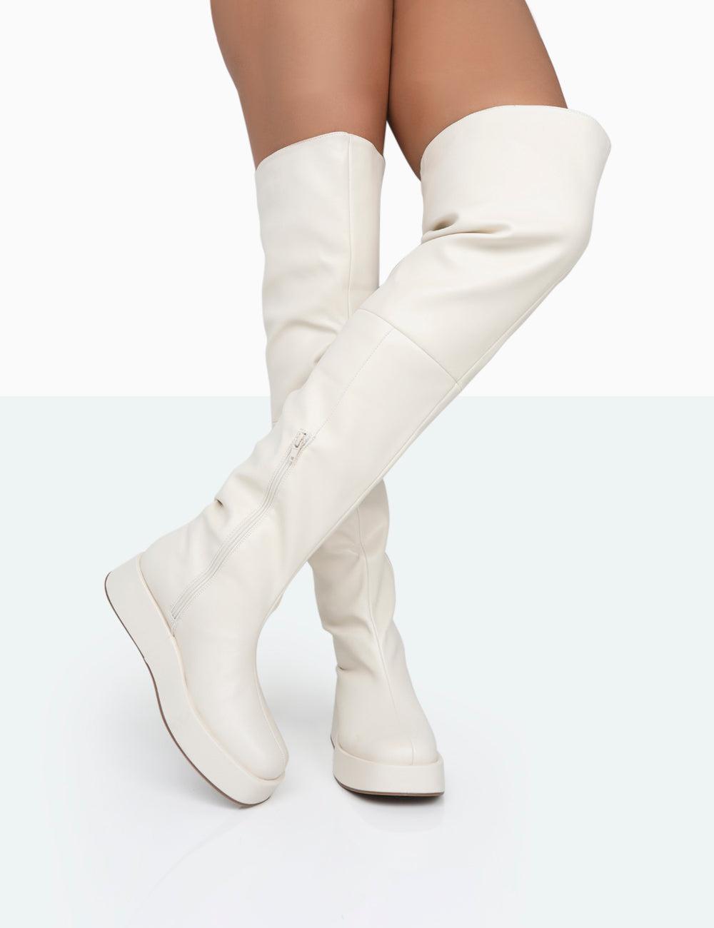 Chunky platform over hotsell the knee boots