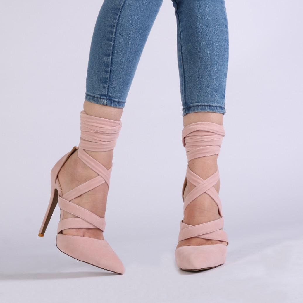 dusky pink stilettos