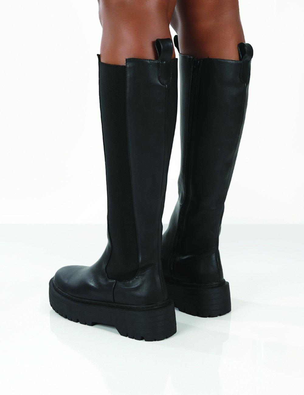 knee high boots chunky sole