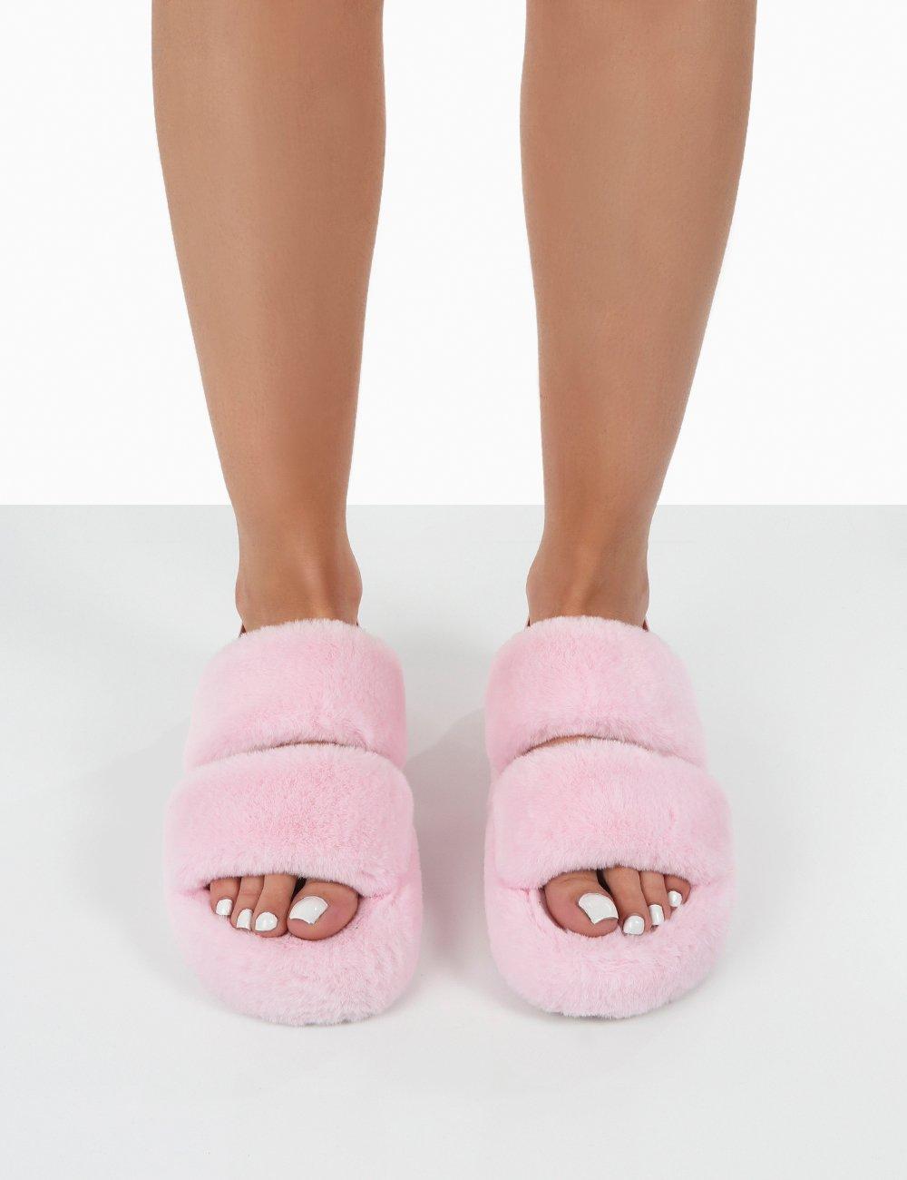 Public Desire Bed Time Pink Faux Fur 