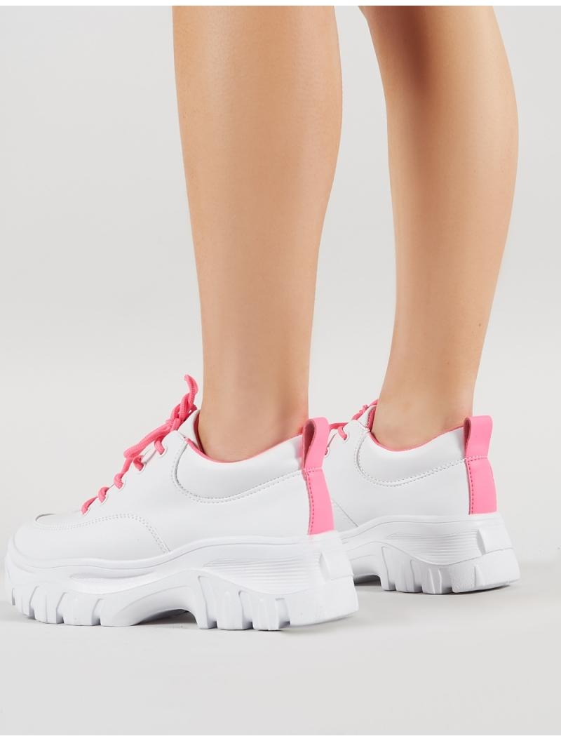 neon pink chunky trainers