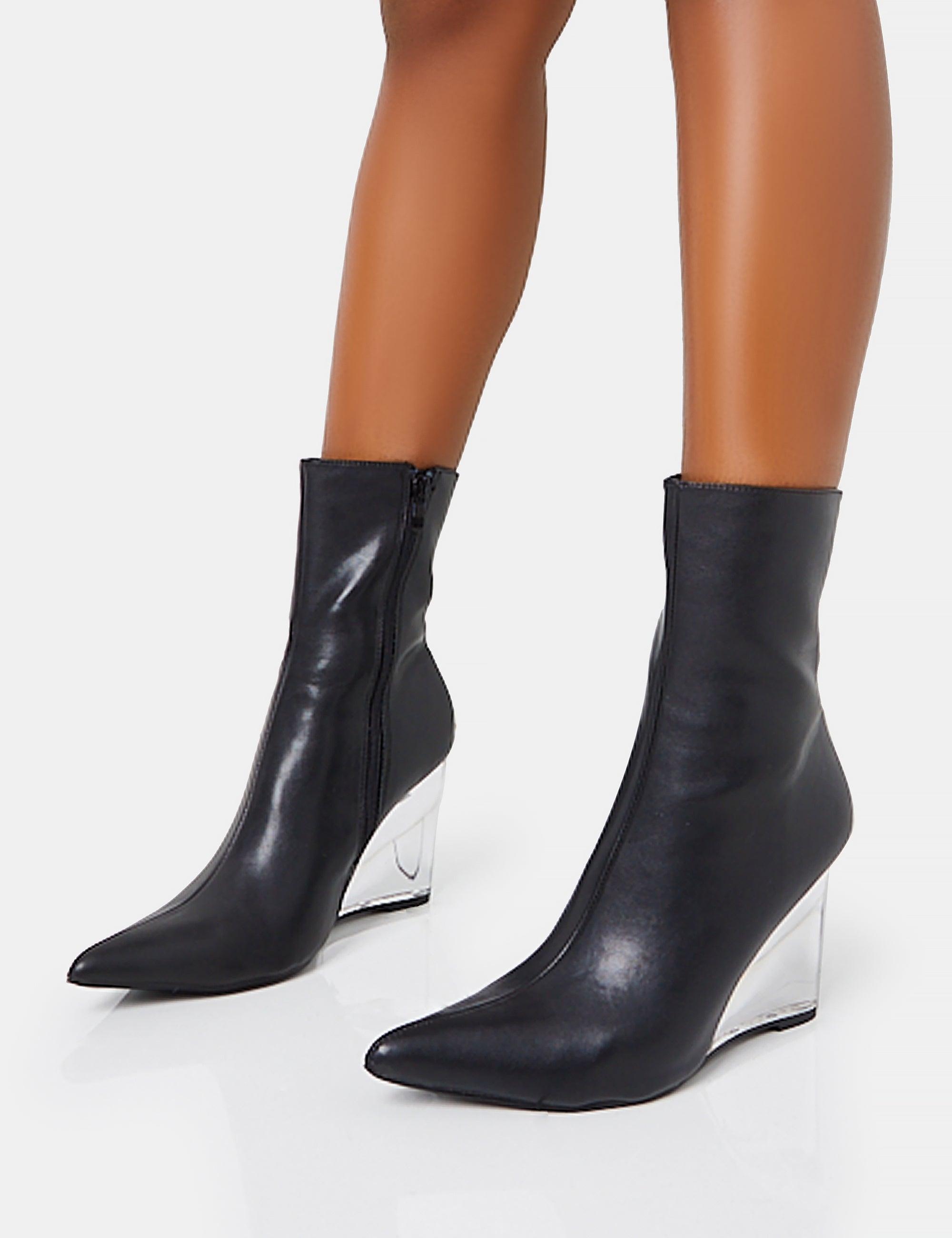 Black hot sale perspex boots