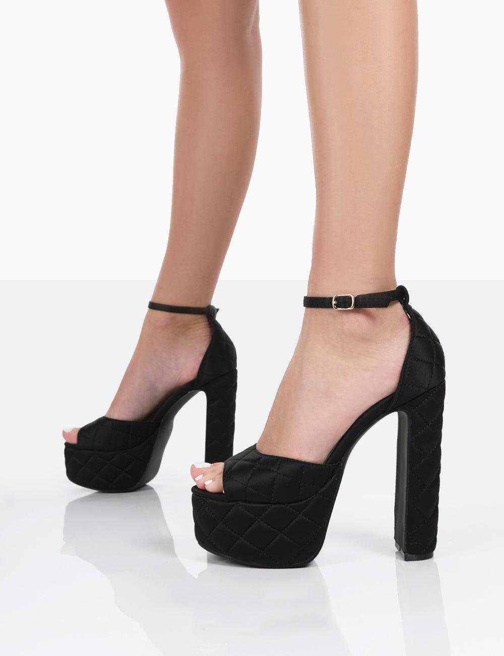 ASOS DESIGN Nocturnal platform high heeled sandals in tan | ASOS