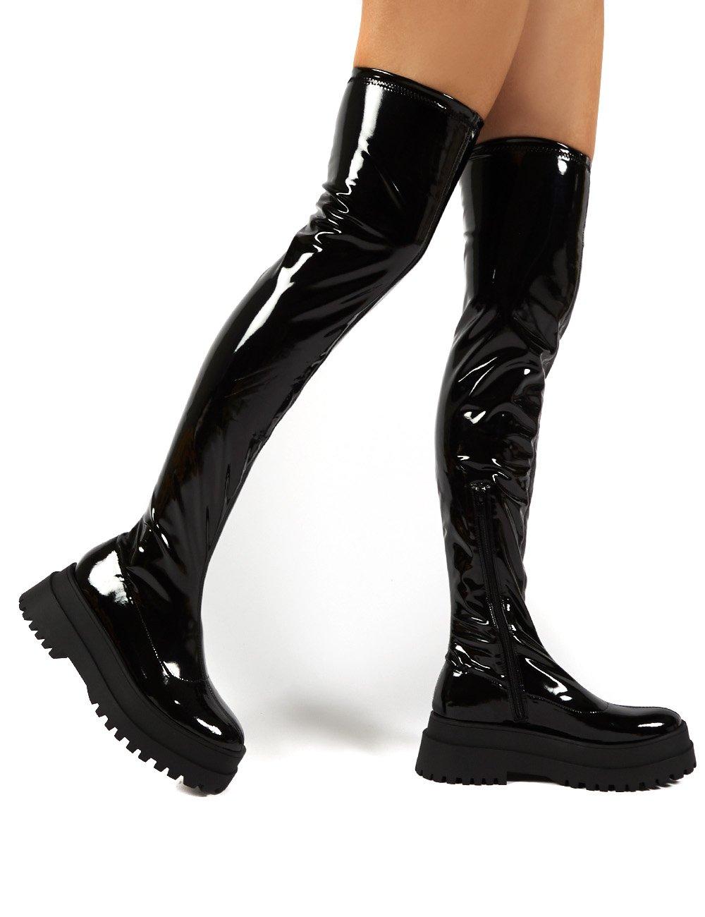 patent over knee boots