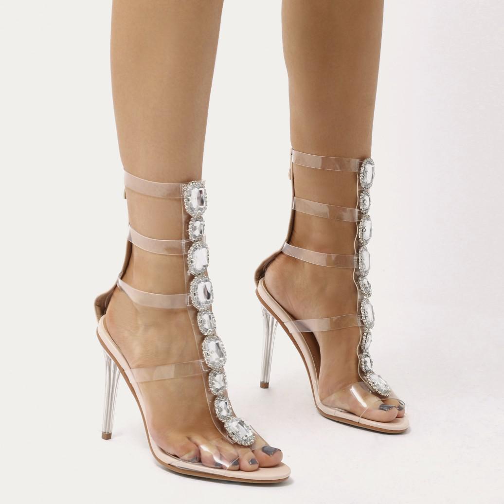 perspex embellished heels