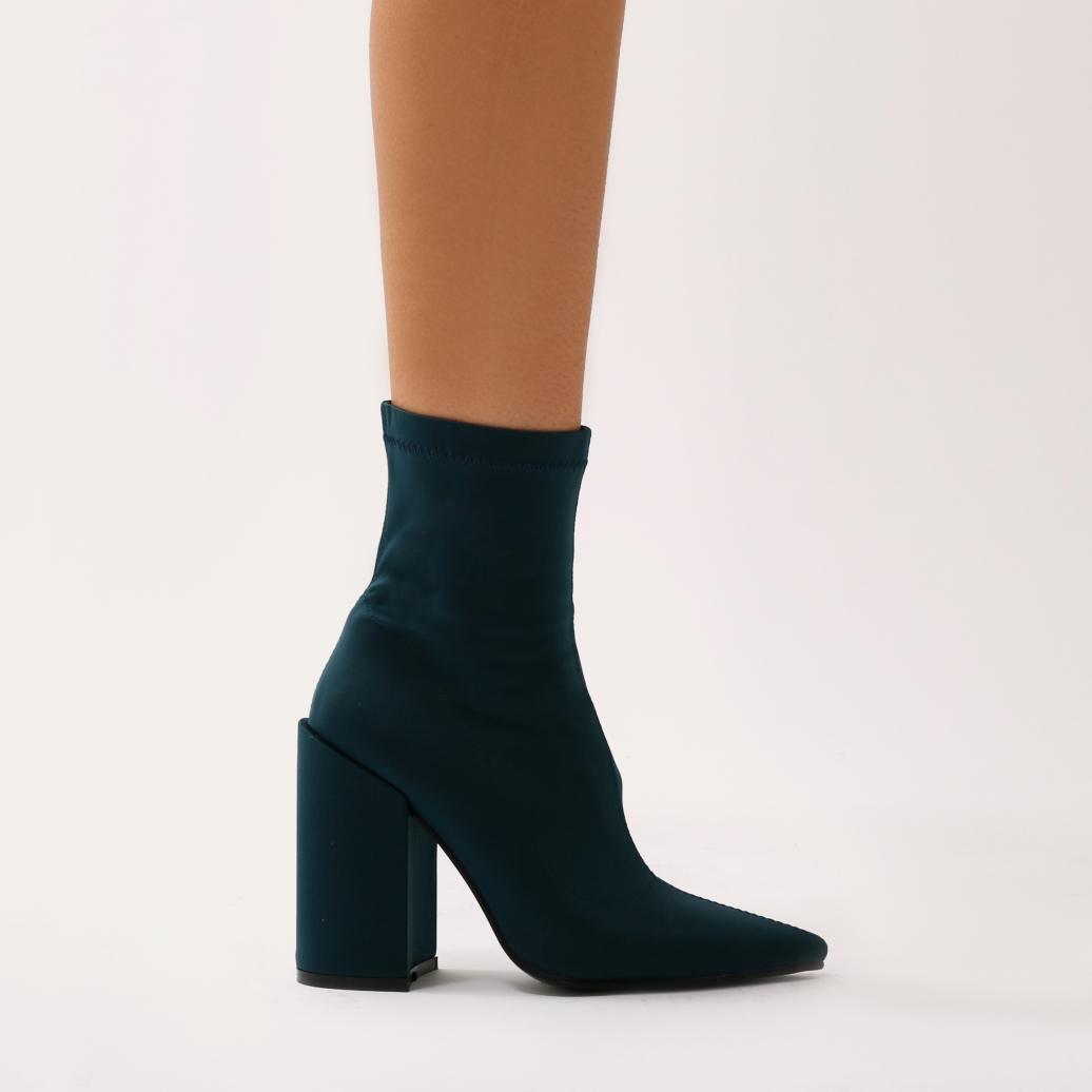 public desire salt black block heel sock boots