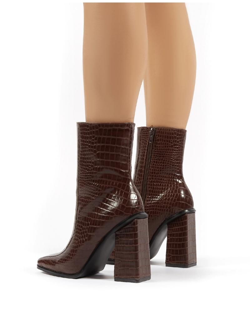 chocolate ankle boots