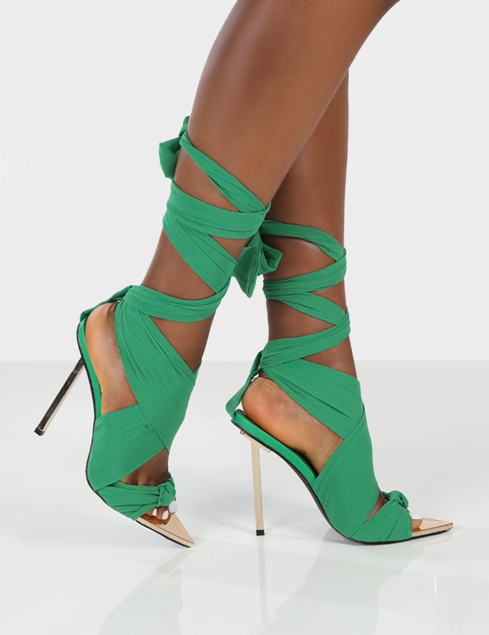Gold Stiletto Heels 