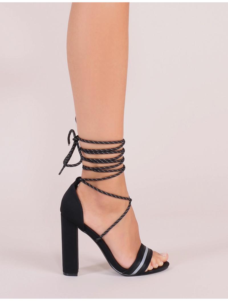reflective heels lace up