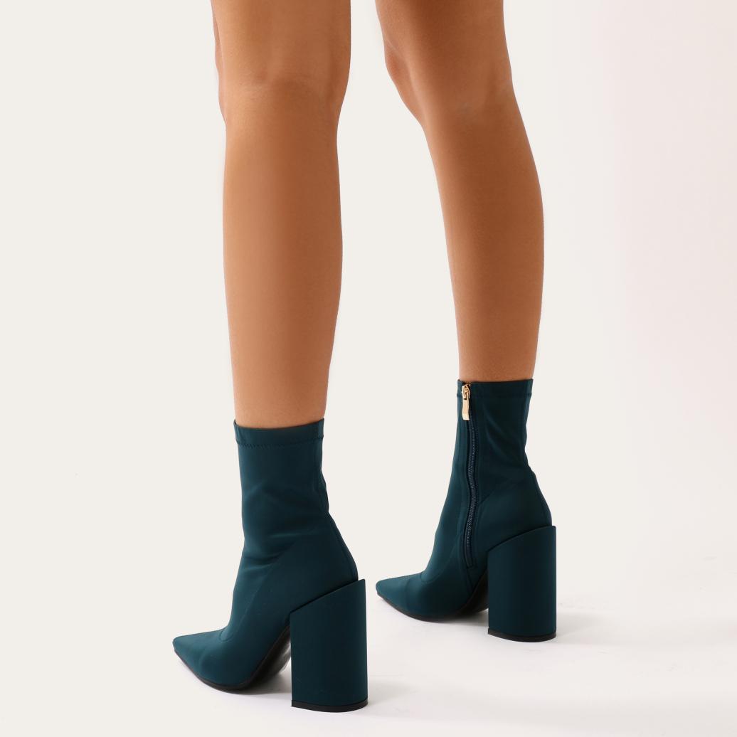 public desire salt black block heel sock boots