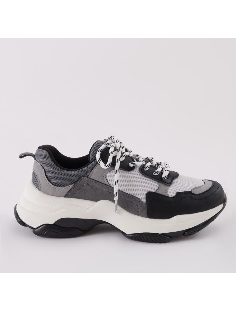 black and white chunky trainers
