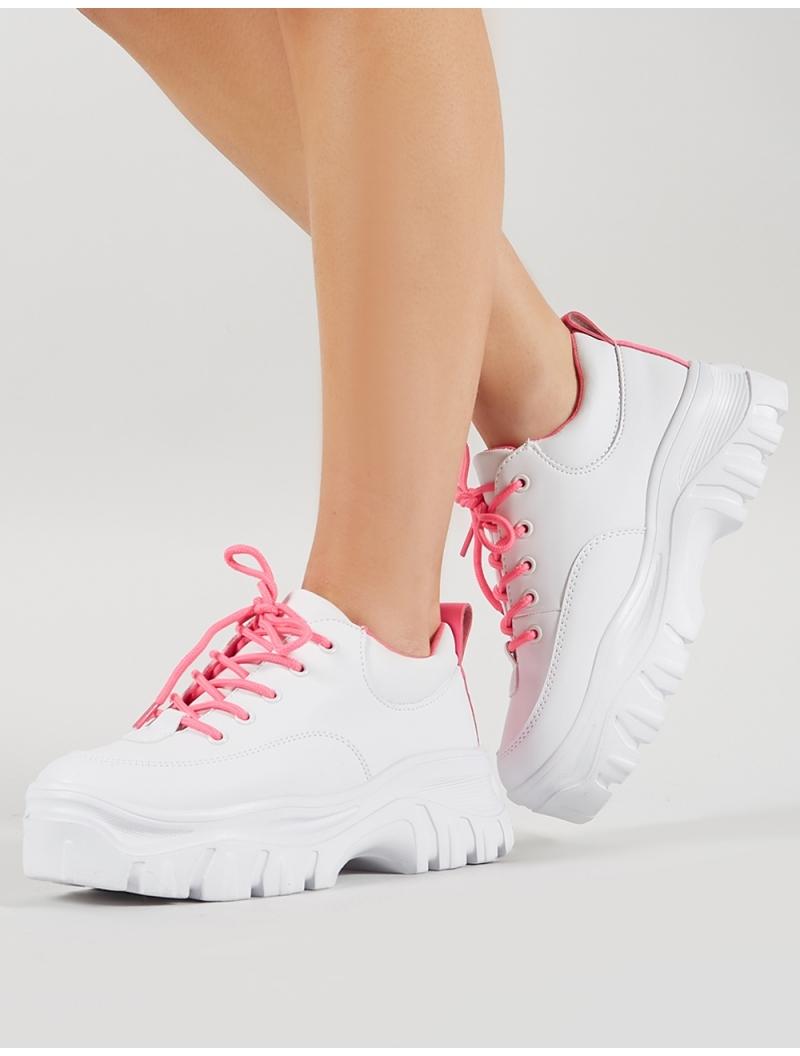 neon pink chunky trainers