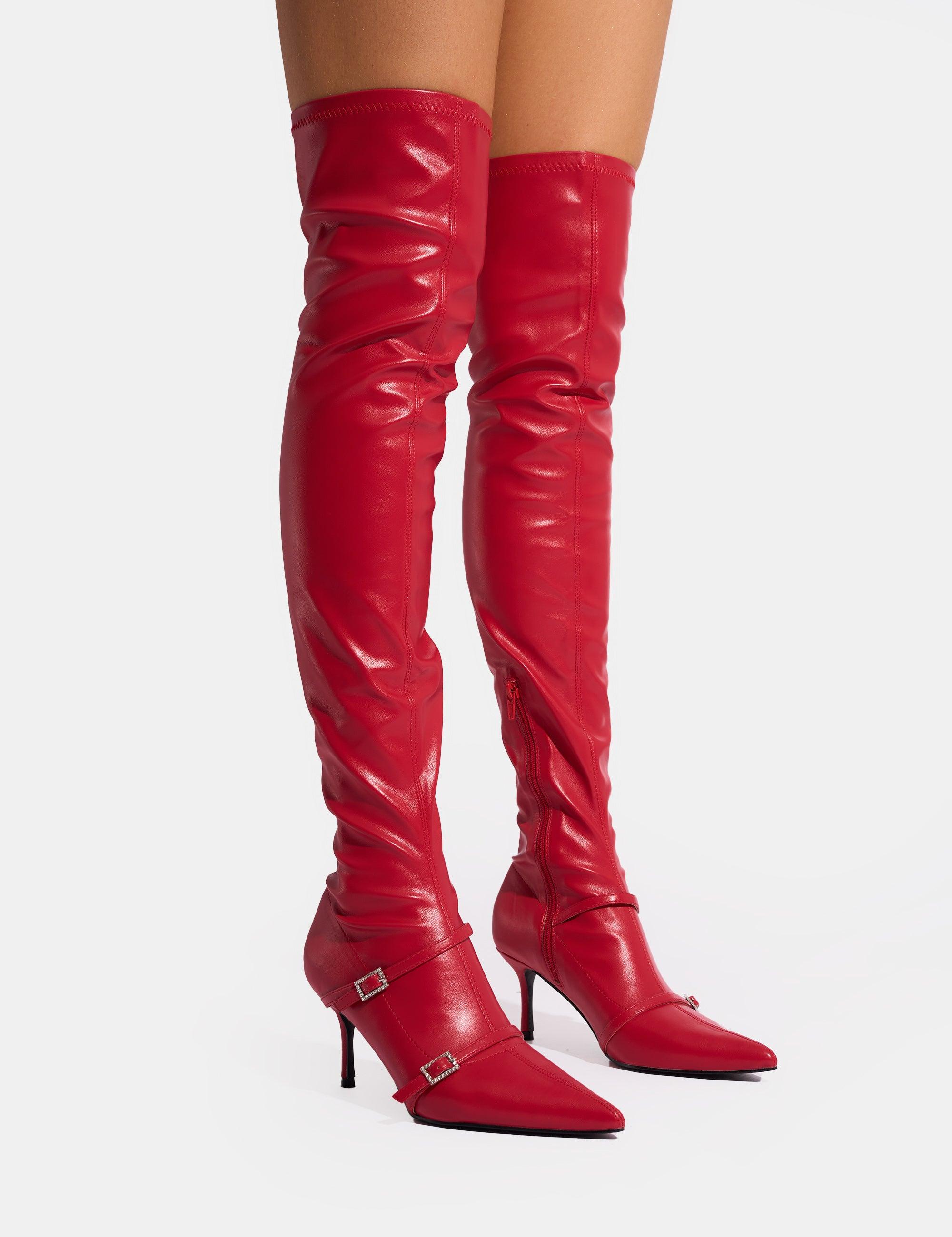 Shop mid thigh high boots Factory Sale