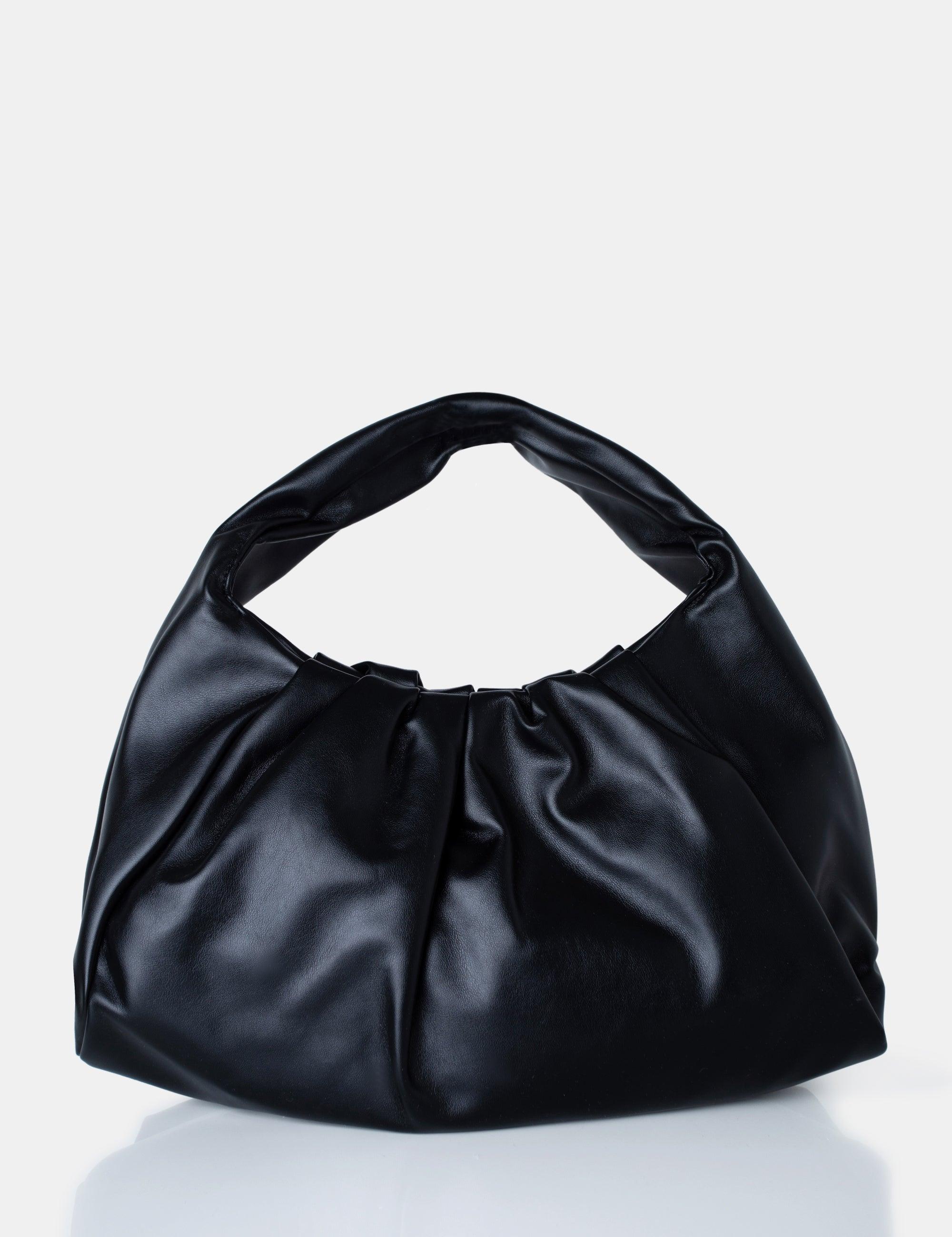 Public Desire The Jace Slouched Black Oversized Shoulder Bag in Blue | Lyst
