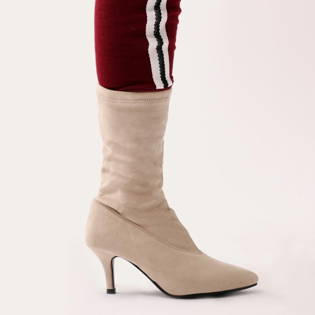 long sock boots beige