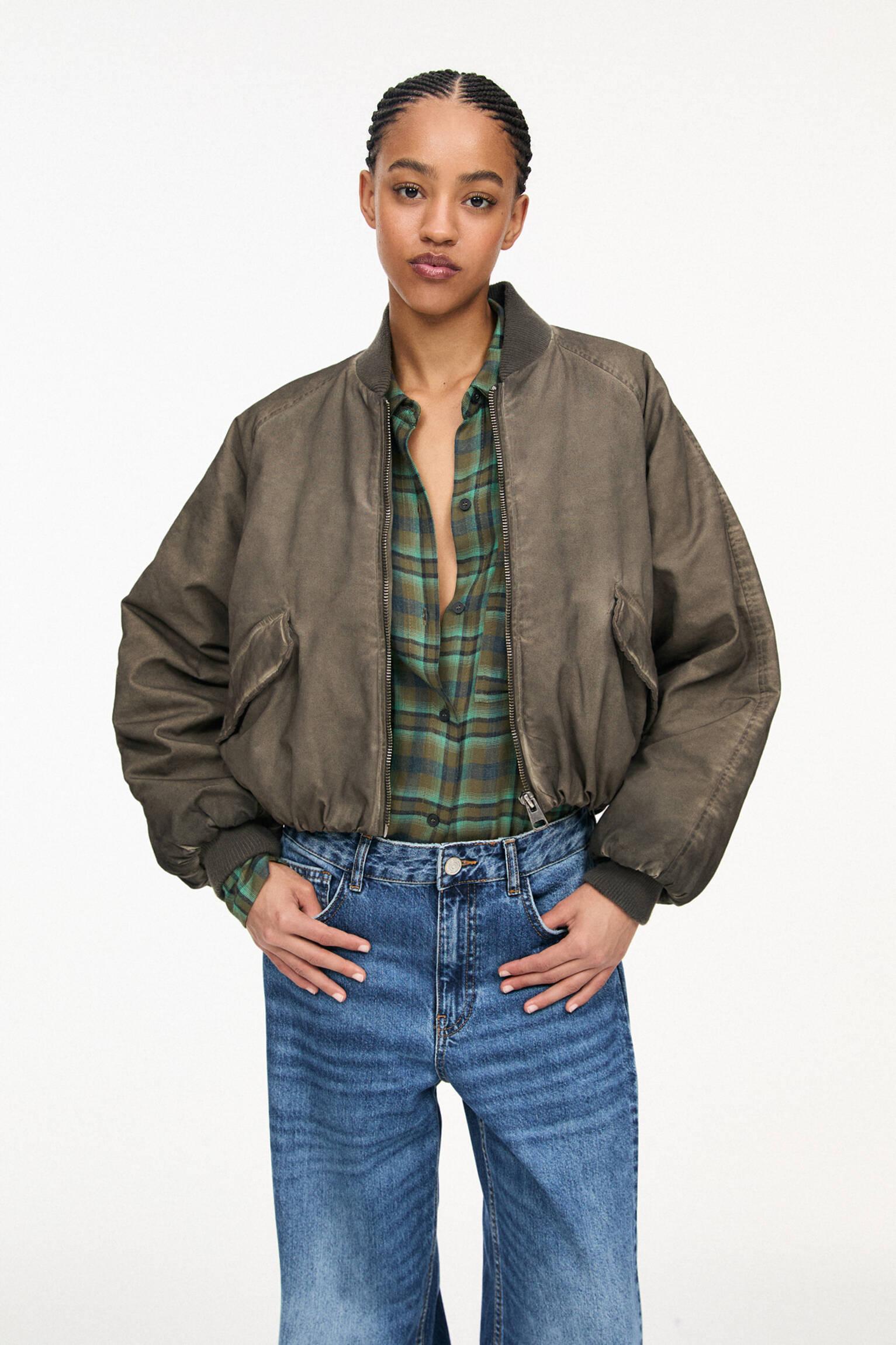 Outfit Pull And Bear Bomber Jacket Pull&Bear Quilted Bomber Jacket