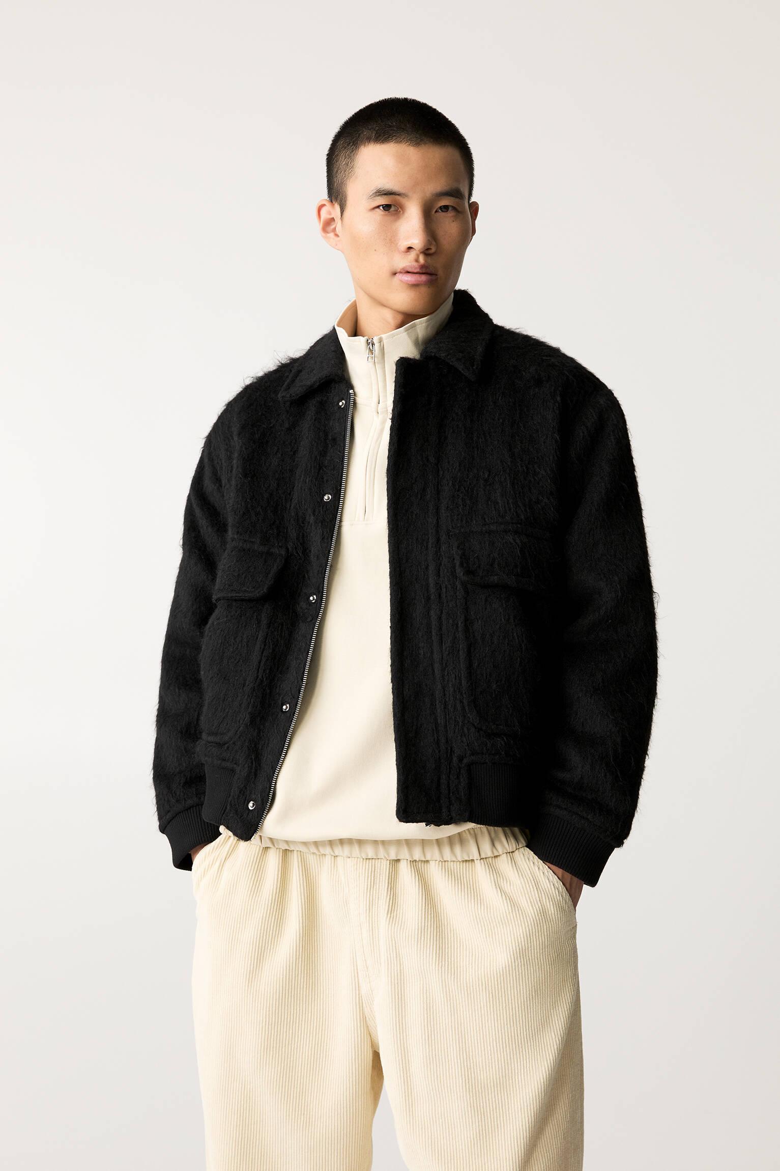 Faux Shearling Jacket Pull And Bear Shirt Jacket Pullbear U Pull - Main Image